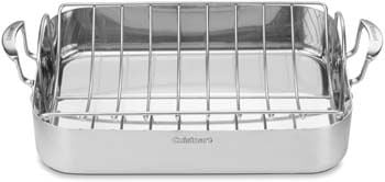 3. Cuisinart MultiClad Pro Stainless 16-Inch Rectangular Roaster with Rack