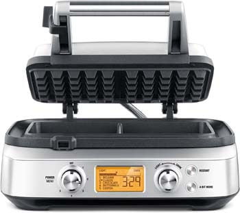 10. Breville the Smart Pro 2 Slice Waffle Maker, Silver