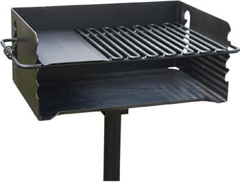 2. Pilot Rock Heavy-Duty Jumbo Steel Park-Style Charcoal Grill