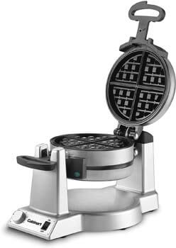 1. Cuisinart WAF-F20 Double Belgian Maker Waffle Iron, Silver