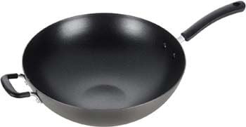 4. T-fal, Ultimate Hard Anodized, Nonstick 14 in. Wok, Black, 14 Inch, Grey