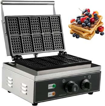 2. VBENLEM Commercial Rectangle Waffle Maker