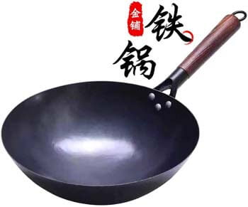 8. Chinese 100% Hand Hammered Iron Woks Stir Fry Pans