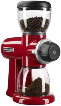 2. KitchenAid Burr Coffee Grinder, Empire Red