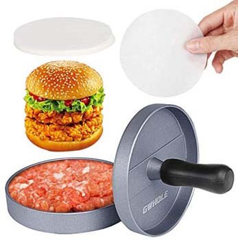 5. GWHOLE Non-Stick Burger Press Aluminum Hamburger Patty Maker