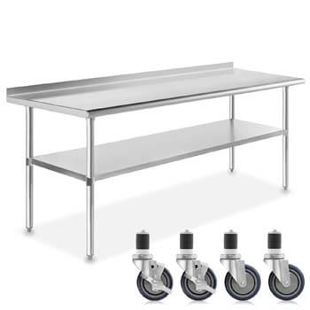 9. GRIDMANN NSF Stainless Steel 72 in. x 30 in. Commercial Kitchen Prep & Work Table