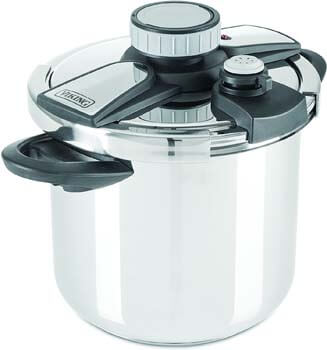 6. Viking Stainless Steel Pressure Cooker with Easy Lock Lid, 8 Quart