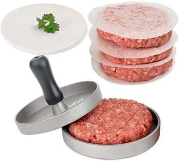 6. OVOS Aluminum Non-Stick Hamburger Press