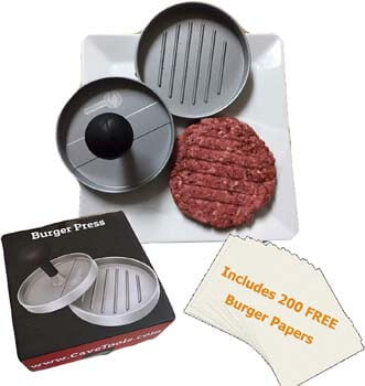 8. Cave Tools Burger Press - Perfectly Formed Hamburger Maker