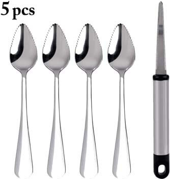 5. JUSTDOLIFE Grapefruit Spoons, JUSTDOLIFE Grapefruit Dessert Spoons