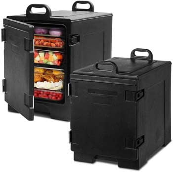 4. COSTWAY End-Loading Insulated Food Pan Carrier