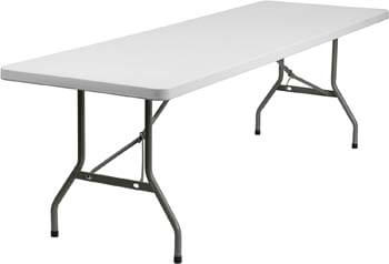 7. Flash Furniture 8-Foot Granite White Plastic Folding Table