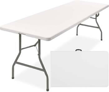 1. Best Choice Products 8ft Indoor Outdoor Heavy Duty Portable Folding Plastic Dining Table