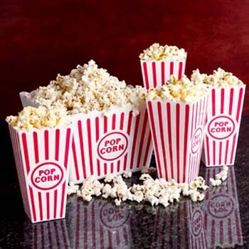 10. Novelty Place] Plastic Red & White Striped Classic Popcorn Containers