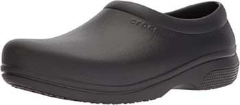 7. Crocs Men's and Women's On The Clock Clog | Slip Resistant Work Shoes