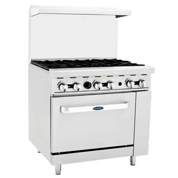 2. ATOSA US CookRite ATO-6B Commercial Manual Natural Gas Range 6 Burner Hotplates