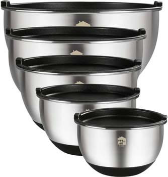 7. Wildone Stainless Steel Nesting Mixing Bowls