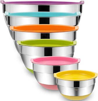 5. Umite Chef Mixing Bowls with Airtight Lids