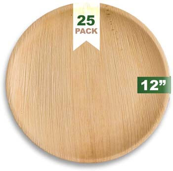 9. Ecozoi EXTRA LARGE Disposable Palm Leaf Plates