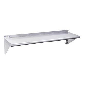 2. Stainless Steel Shelf 12 x 48 Inches, 280 lb, Commercial NSF Wall Mount Floating Shelving