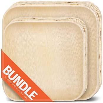 6. Square Palm Leaf Plates Bundle