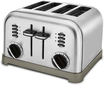 2. Cuisinart CPT-180P1 Metal Classic 4-Slice Toaster, Brushed Stainless