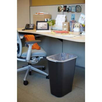 4. Rubbermaid Commercial Products Fg295700Bla Plastic Resin Deskside Wastebasket