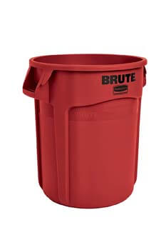 2. Rubbermaid Commercial Products FG261000RED BRUTE Heavy-Duty Round Trash/Garbage Can