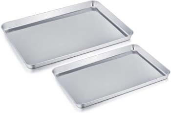 6. TeamFar Baking Sheet Cookie Sheet Set of 2