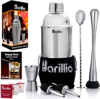 3. Elite Cocktail Shaker Set Bartender Kit