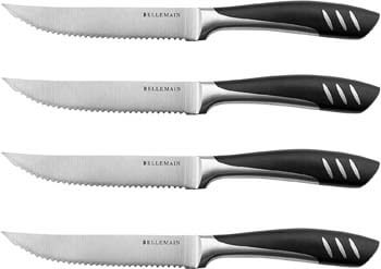 2. Bellemain Premium Steak Knife Set of 4 Stainless Steel