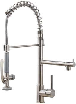 8. Fapully Commercial Pull Down Kitchen Sink Faucet