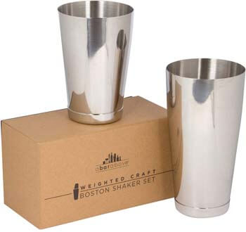 4. Premium Weighted Cocktail Shaker Set