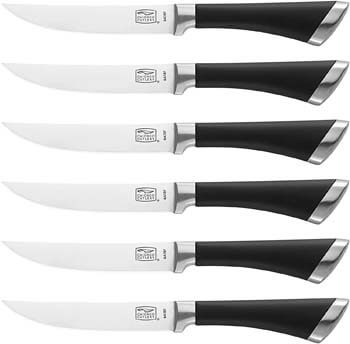 10. Chicago Cutlery Fusion Steak Knife Set, 6 Pieces, Black, 1134937