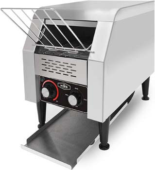 5. KWS CT-150 Commercial 1300W Electric Stainless Steel Conveyor Toaster