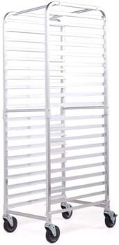 3. Sandinrayli Bakery Rack 20-Tier Commercial Kitchen Bun Pan Sheet Aluminum Pan Rack