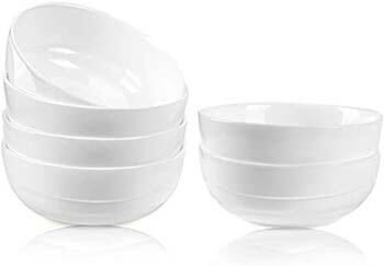 1. DANMERS 18 Ounces White Bowl Set