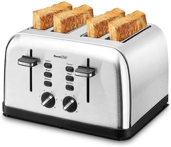 8. Geek Chef Stainless Steel Extra-Wide Slot Toaster