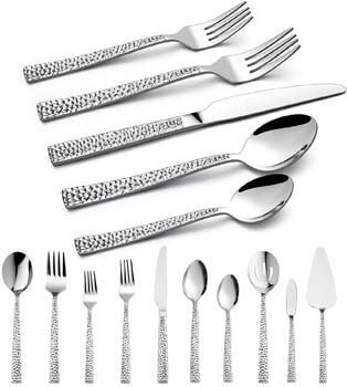 9. HaWare Stainless Steel Silverware Cutlery Set