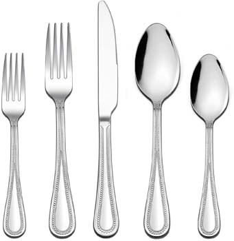 3. LIANYU 60-Piece Silverware Flatware Set