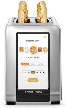 6. Revolution Cooking R180 High-Speed 2-Slice Stainless Steel Smart Toaster