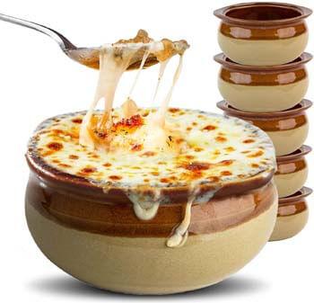 9. Stock Your Home French Onion Soup Crocks (6 Count)