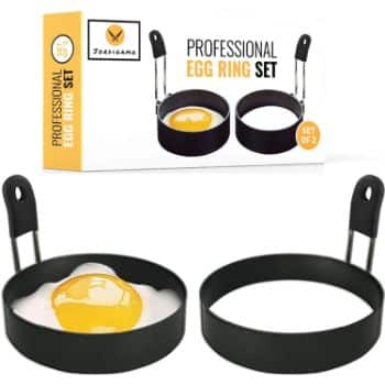 4 JORDIGAMO Professional Egg Ring Set For Frying Or Shaping Eggs