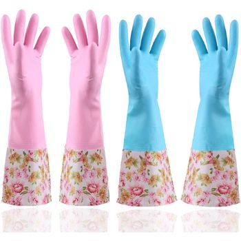 7. KINGFINGER Rubber Latex Waterproof Dishwashing Gloves