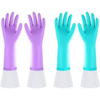 8. Reusable Long Dishwashing Cleaning Gloves