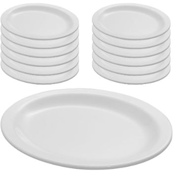 3. Carlisle KL12702 Kingline Melamine Oval Platter, White (Case of 12)