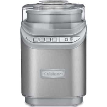 9. Cuisinart ICE-70 Electronic Ice Cream Maker, Brushed Chrome, Ice Cream Maker with Countdown Timer