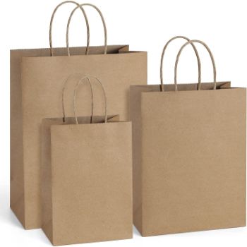 5. BagDream Kraft Paper Bags With Handles