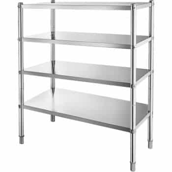 4. Happybuy Stainless Steel Shelving