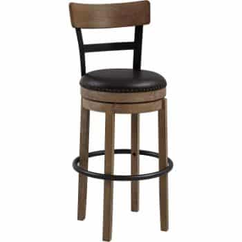 5. Ball & Cast Swivel Pub Height Barstool 29 Inch Seat Height Light Brown Set